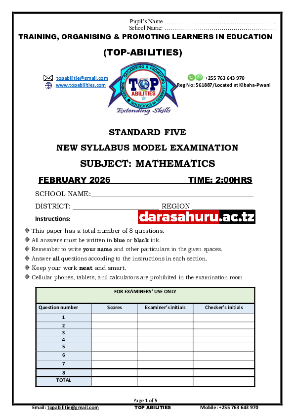 MATHEMATICS STD 5 - elimuconnect.co.tz.pdf.pdf