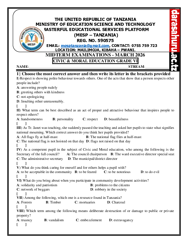 CIVIC AND MORAL EDUCATION GRADE VI .pdf