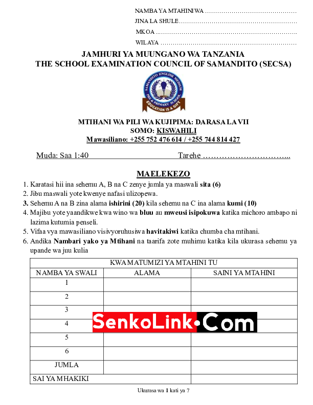 KISWAHILI VII 2025 - SERIES 2.pdf
