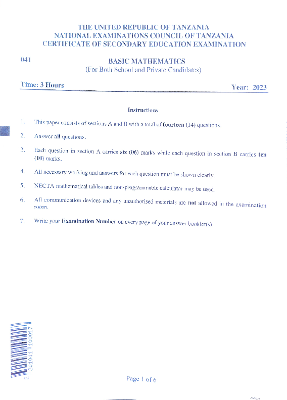 BasicMath-F4-2023- WAZAELIMU.COM.pdf
