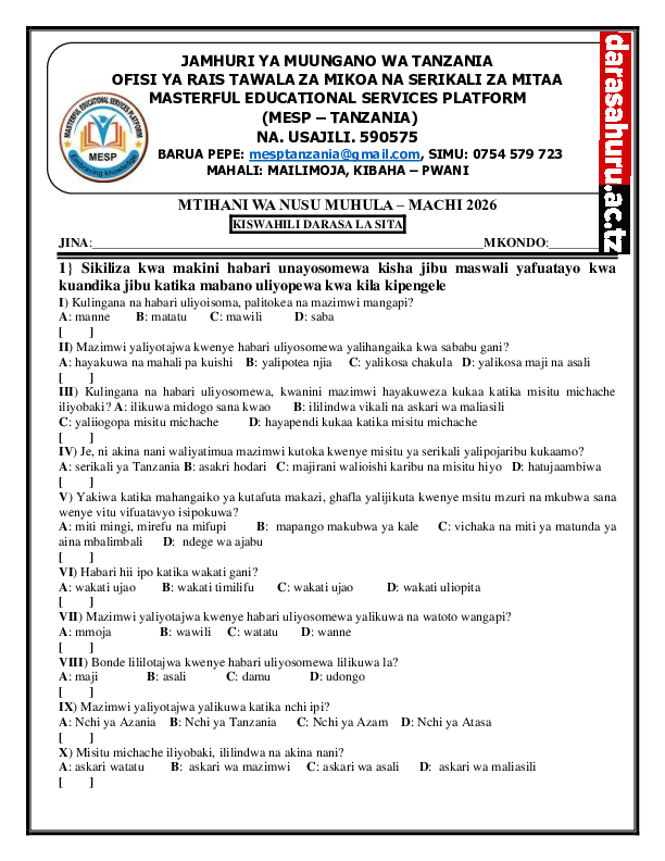 KISWAHILI GRADE VI .pdf